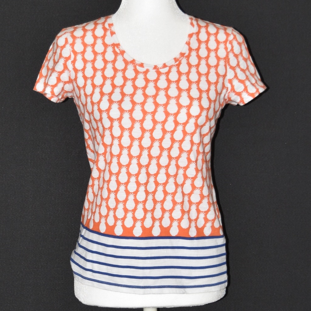 Talbots Pineapple T-shirt Sz XS